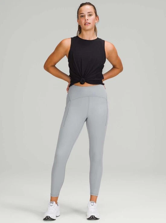 Lululemon Power Thru High-Rise Tight 25 Rhino Grey Size 12