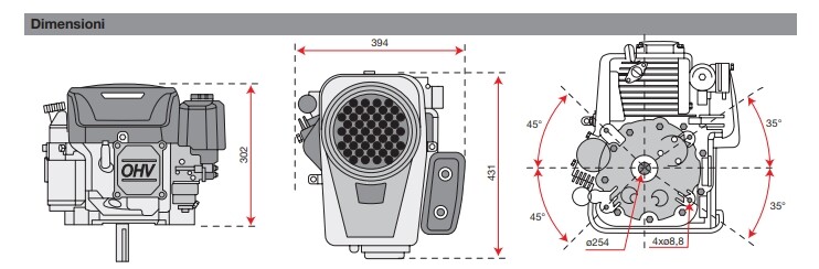 Motore COMPLETO STIGA LONCIN ST7750 16,5 HP 452 CC trattorino ...