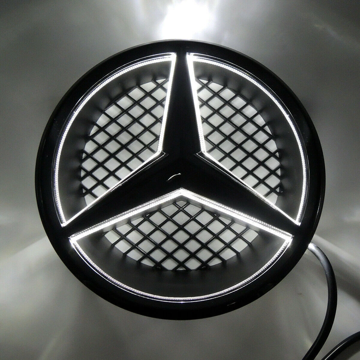 Car Front Grille LED Emblem Light for Mercedes Benz Illuminated Logo Star  Badge