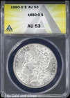 1880-O $1 Morgan Silver Dollar ANACS AU 53