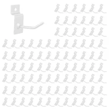 Slatwall Display Hooks 100Pcs 2 Inches White Heavy Duty Bulk Retail Peg