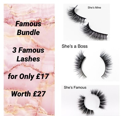 3er Pack Russian Style Strip Lashes Curl Nerz Falsche Wimpern NEU 3 Paar