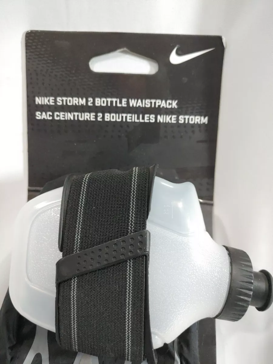 Nike Storm 2 Bottle Waistpack Unisex Running Gym Hking Black Gray