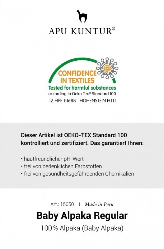 Alpaka Wolle 100% Baby Alpaka 50g Faser, Strickgarn Strickwolle fairtrade - Bild 4 von 4