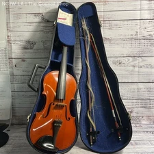 VTG 1981 Karl Hofner Bubenreuth Violin Fiddle in Hard Case w/ 2 Damaged Bows