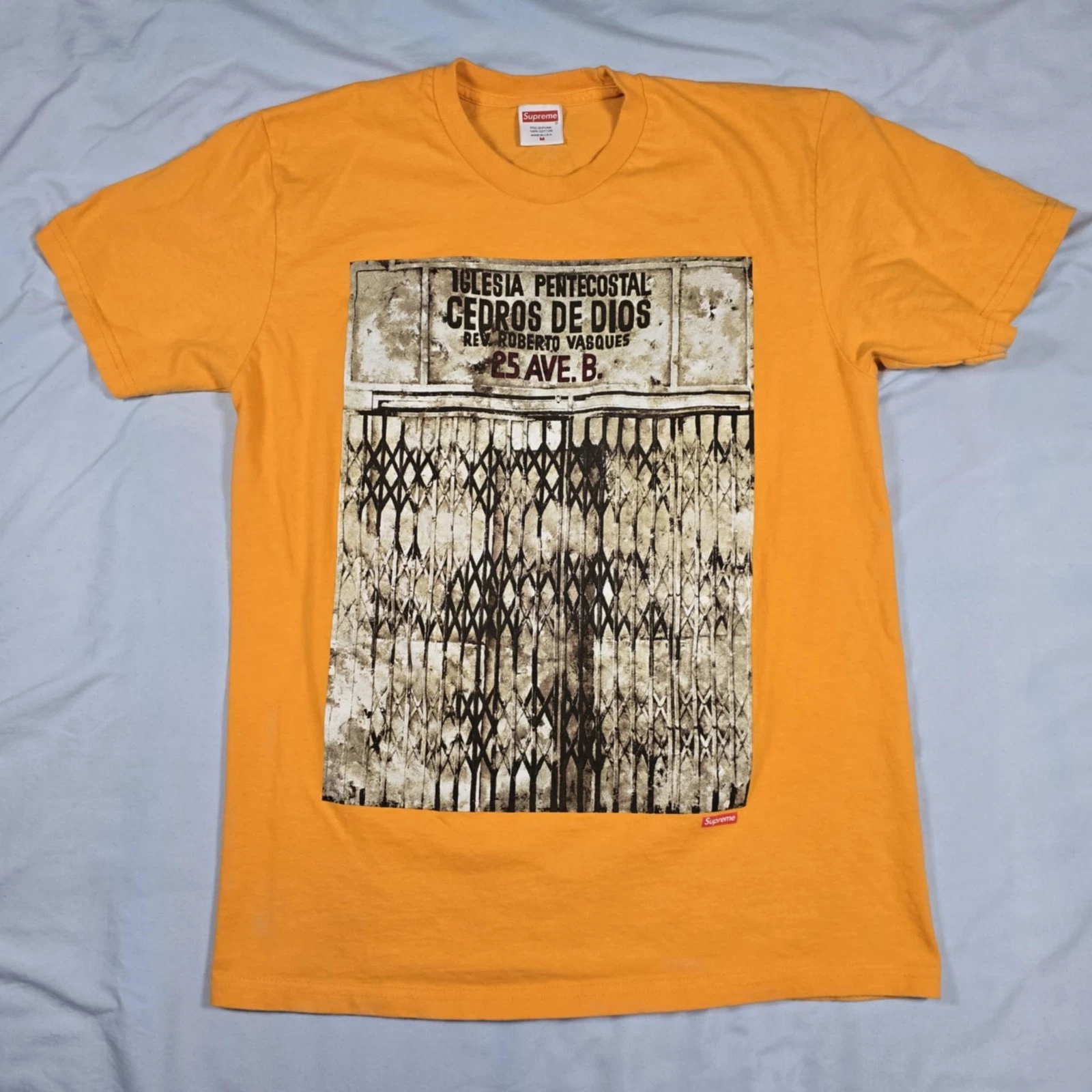 Supreme 2019 Supreme Martin Wong Pentecôtiste Homme Medium Tee Shirt Orange 