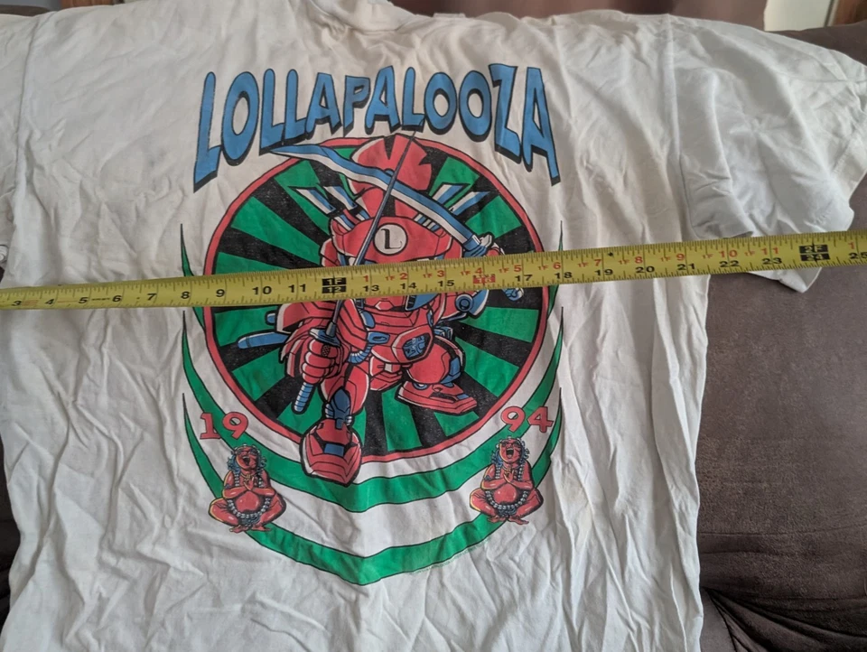 Camiseta Lollapalooza 1994 ORIGINAL Talla XL Puntada Única Años 90 De Colección Ninja Robot Foto 3 de 4