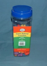 FARM ANIMAL COUNTER SET (72 PIECES) - DIDAX - USED