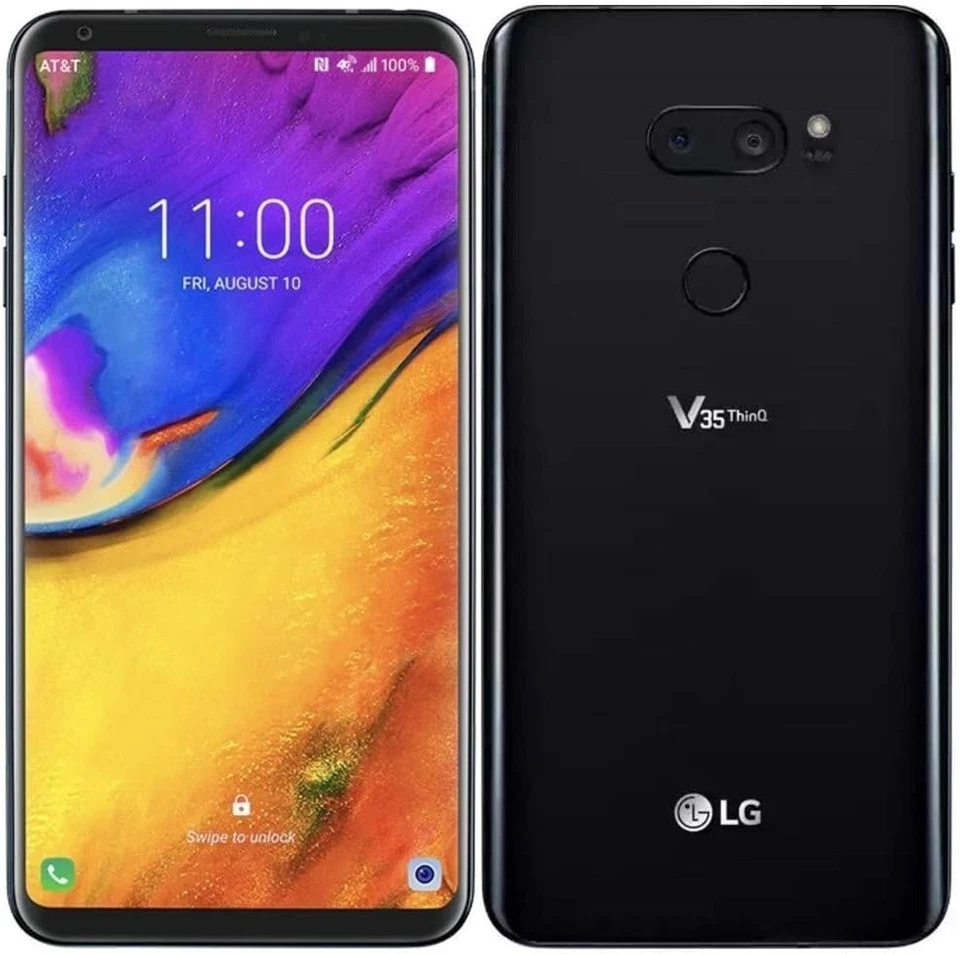 New LG V35 ThinQ Black 64GB/6GB 4G Dual Sim Unlocked Sim Free Phone (US Version) - Image 4 of 4
