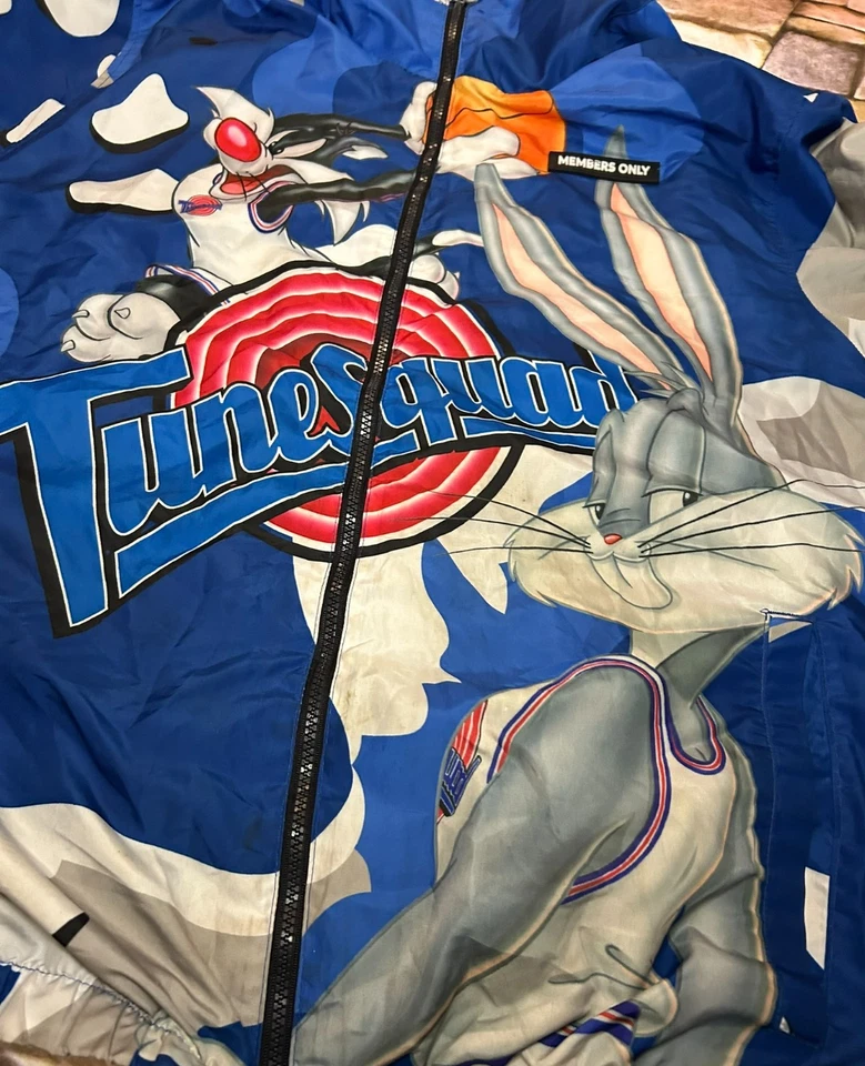 Vintage Space Jam Looney Tunes x Members Only Pullover Jacket Men’s 3x  Retro - Image 4 of 4