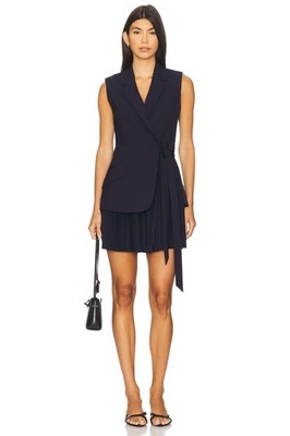 SIMKHAI Eman Mini Dress in Midnight NWT