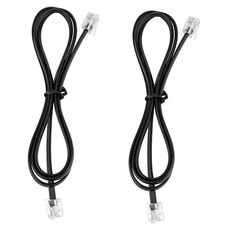 RJ12 Cable Phone Cord RJ12 6P6C Male to Male Straight Wired for Both Data and Vo