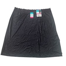 NWT Vanity Fair Women's Size XXL 24" Black Half Slip Radiant Lace Waist