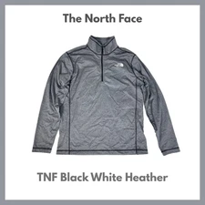 The North Face Men’s Tech Fleece 1/4 Zip Jacket Black/White Heather M B24.1