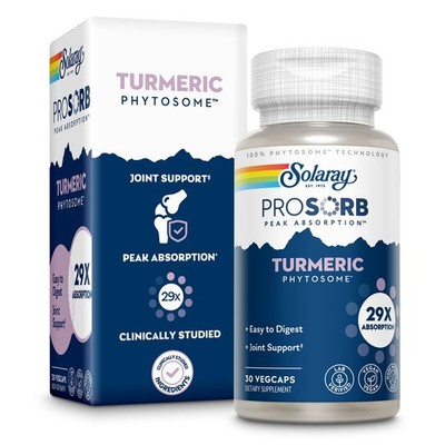 9/27+ SOLARAY ProSorb Turmeric Supplement Phytosome 500 mg - 29X High Absorption