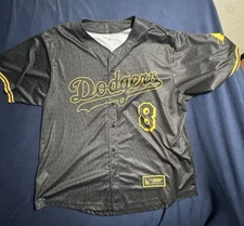 Kobe Bryant Los Angeles Dodgers Jersey Lakers Night SGA 9/1/23 Black Mamba XL
