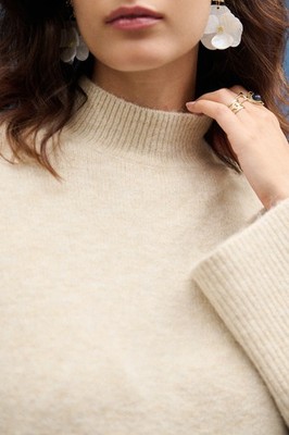 Damen Alpaka- und Wollpullover Pullover Strickpullover für Frauen Damen Pulli