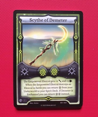 Elestrals TCG Scythe Of Demeter BS1-082 Base Set