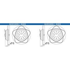 2x ATE POWERDISC BREMSSCHEIBEN 300mm VOLL HINTEN passend für AUDI A3 Q3 TT FORD 