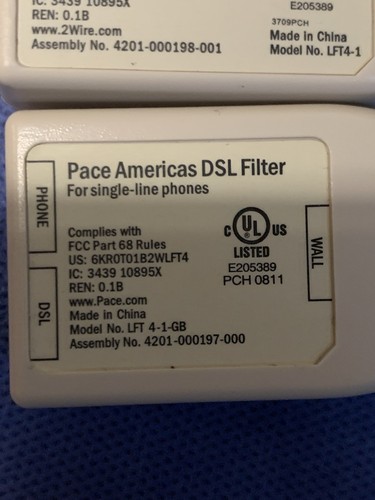 2Wire DSL Filter Kit 4 Pack Inline DSL Phone Filters W/ Cat 5 & Phone Line Cable - Picture 3 of 4