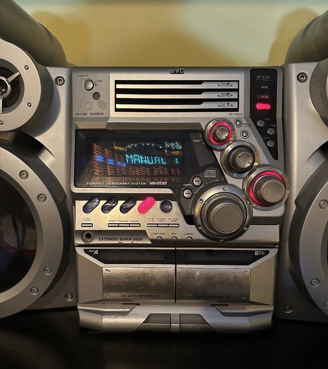 JVC Compact Stereo System MX-GT90 CD Dual Cassette Freshly