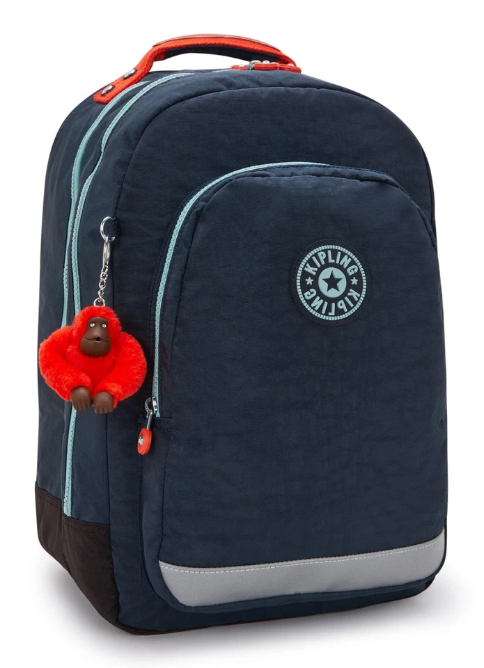 kipling Back To School Class Room Large Backpack Cosmo Blue C - Photo 2/4