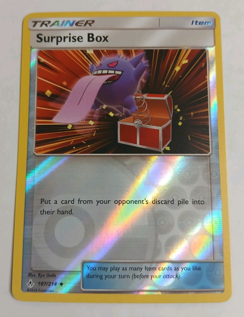 Surprise Box (Gengar) Reverse Holo Uncommon 187/214 from Unbroken Bonds