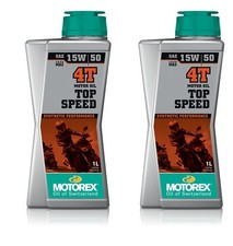 2 Bottles Motorex 15W-50 Top Speed Synthetic ...