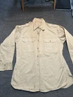 Vtg 40-50’s WW2 Korean US Army Military Uniform Officers Shirt Sanforized 15-30