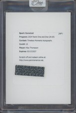2024-25 Panini One and One Klay Thompson #16 Timeless Moments Auto Redemption