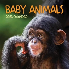 2026 Baby Animals Wall Calendar - Large Grids for Appointments and Scheduling...