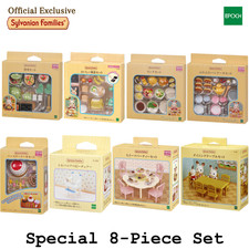 Sylvanian Families Dining Kitchen Furniture 8 Set Bundle Ka-426 Ka-421 Japan NEW