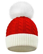 Christmas Knitted Hat for Baby, Winter Warm Hat Baby Beanie Knit Hat with Pom