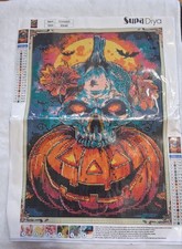 Halloween Diamond Art Kit Adult Horror JackOLantern Pumpkin NIP NEW