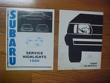 1980 Subaru Brat Model Line Factory Shop Service Repair Reference Booklets 1980 Subaru Brat Model Line Factory Shop Service Repair Reference Booklets