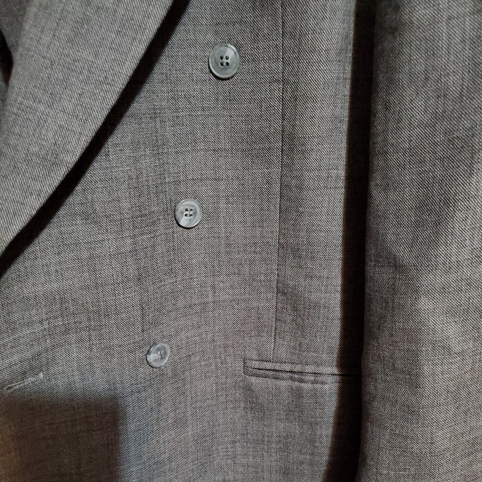 ANDRE VILLARD mens solid gray DOUBLE BREASTED Spo… - image 4