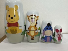 Winnie The Pooh Nesting Dolls Baby Disney Babushka Wooden Piglet Eeyore Tigger