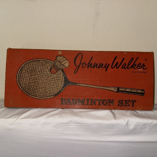 Vintage Johnny Walker Badminton Set Rackets, Original Box, & 9 Shuttlecocks - Picture 2 of 14
