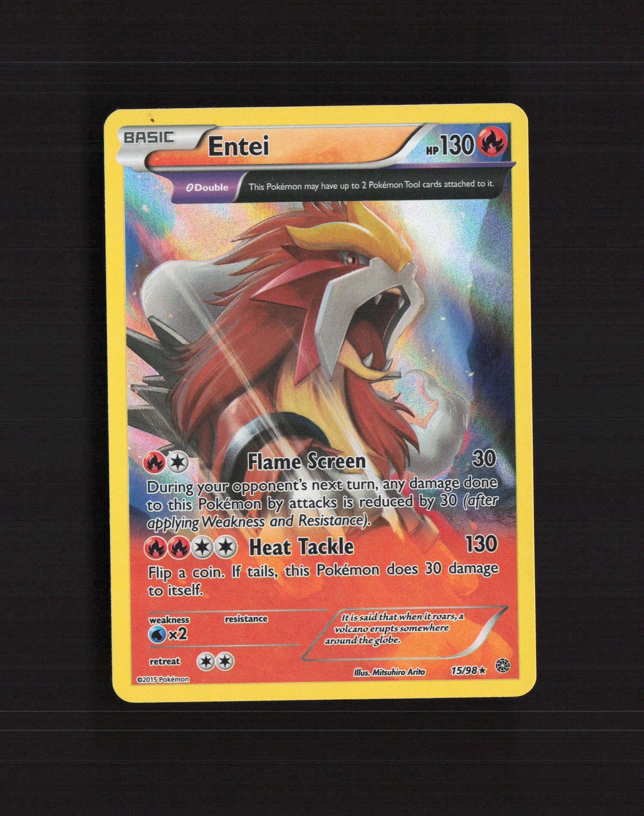 Entei 15/98 Ancient Origins Full Art Holo Rare Pokemon Card LP