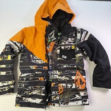 Vtg Volcom Stone Attack Insulated Jacket Snowboard Ski Boys Youth XL Orange