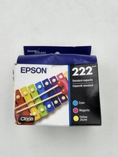 Epson 222 Claria Standard-Capacity Ink Cartridges 3-Pack Cyan Magenta Yellow