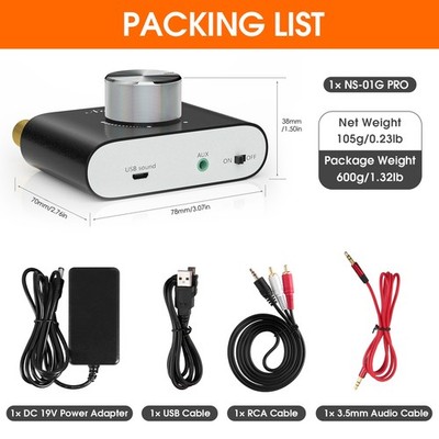 Nobsound NS-01G Pro Mini Bluetooth 5.0 Power Amplifier Wireless