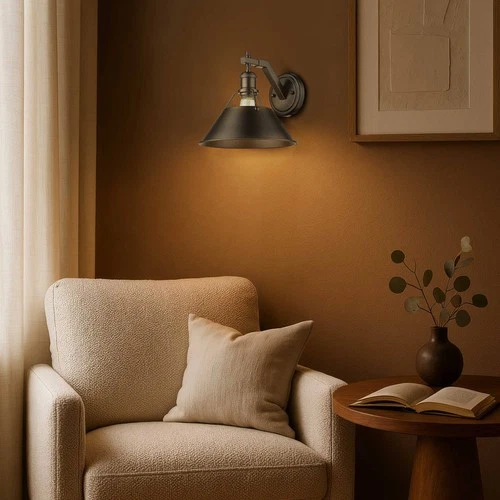 Orwell 9 3/4" High Matte Black Wall Sconce - Picture 3 of 6