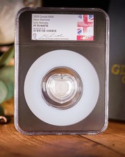 2025 Heart Diamond Fine Silver Diamond-shaped Coin | Ngc Pf70 Matte | Jody Clark