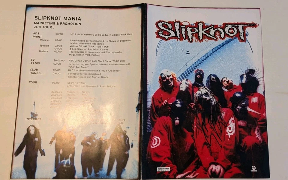 Slipknot Promo-Mappe 2000, signiert von Corey Taylor, Autogramm - Bild 3 von 3