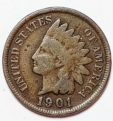 Indian Head Penny Lot of "1" VERY NICE 1901 GOOD OR BETTER°$ FREE SHIPPING $#C05