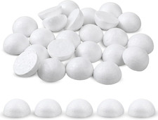 Foam Balls for Crafts, 24 PCS White Foam Balls Half round Styrofoam for Artific