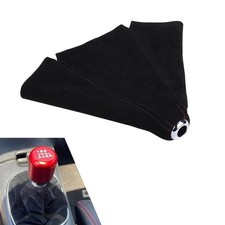 Car Shift Boot Cover, Suede Leather Gear Shift Knob Cover, Manual/Auto Handbr...