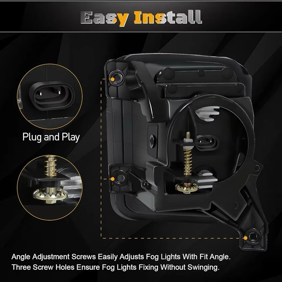 Led Fog Lights for 2013-2018 Ram 1500 & 2019-2021 RAM 1500 Classic Pickup (No... - Image 2 of 4