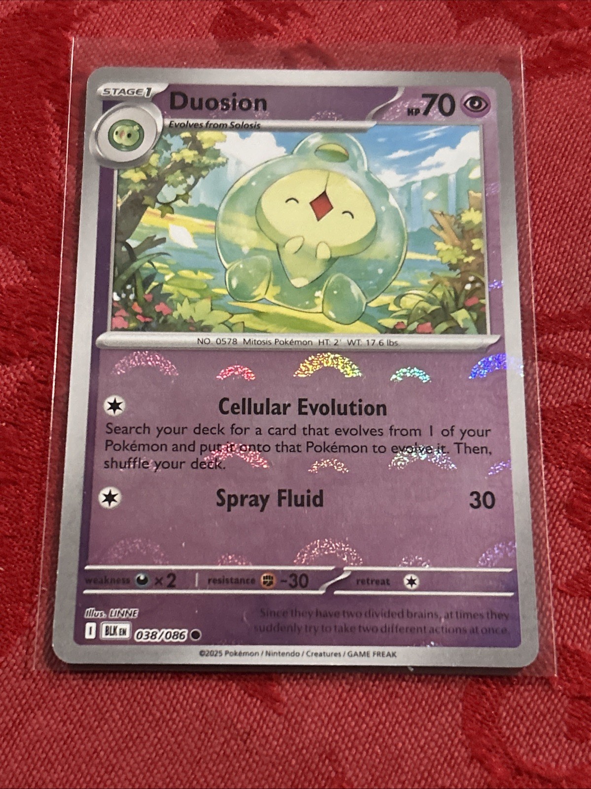 Holo Pokemon - Duosion - (Poke Ball Pattern) - SV: Black Bolt 038/086 NM